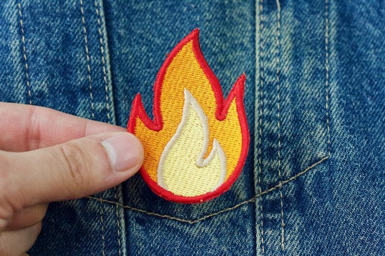 Fire emoji Patch