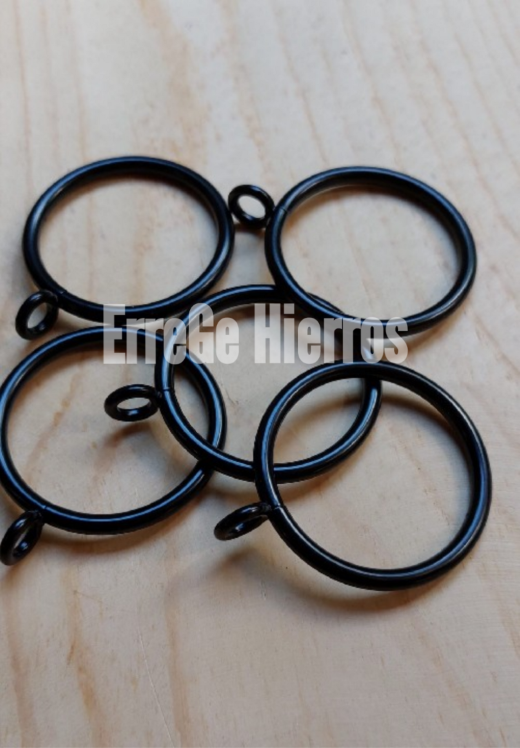 40 argollas 42mm mat 4 Negro