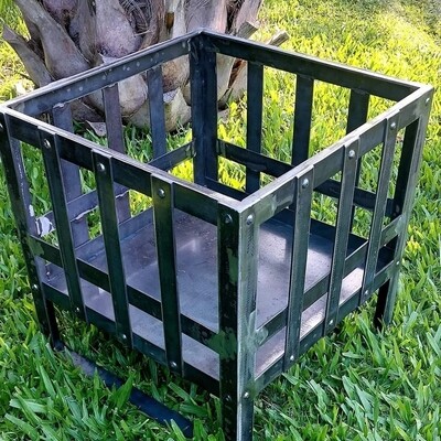 BRASERO FOGON ASADOR JARDIN CUBO 50x50x55