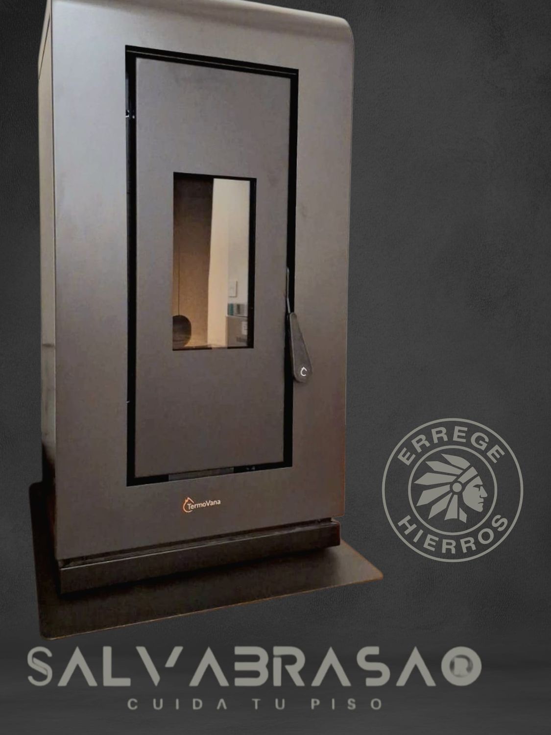 SalvaBrasa Apoyo Calefactor 80x60 Gris Carbón