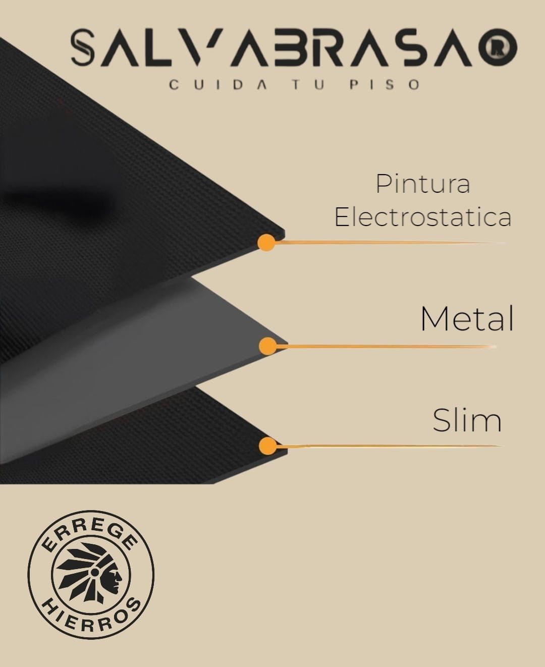 SalvaBrasa 130x70 Negro