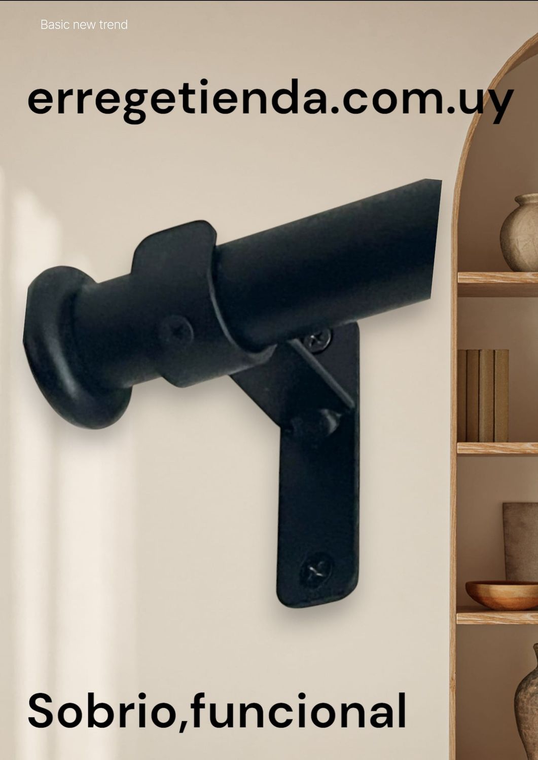 Barra cortina D25mm 2x3.20 - 1x2.00mt Negro Barra cortina D25mm 2x3.20 - 1x2.00mt Negro