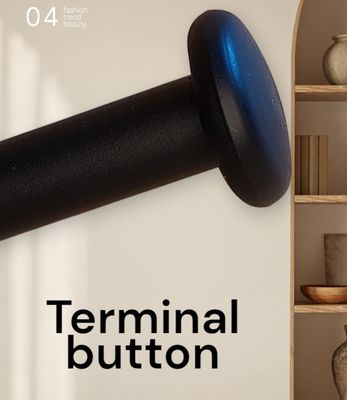 Barra cortina D19mm 4.20 - 2x2.65 y accesorios Negro