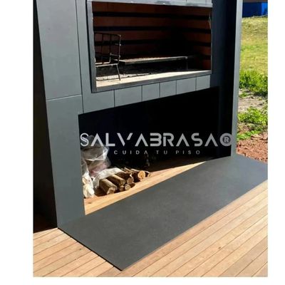 SalvaBrasa frontal protector piso 150x40 Negro Humo