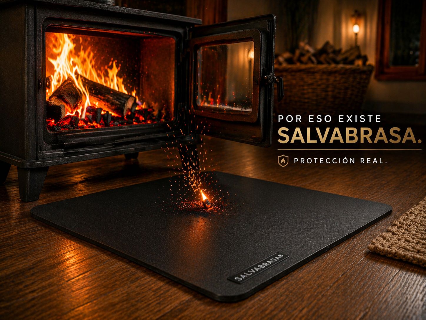 SalvaBrasa frontal prtector piso 130x40 (estandar)Negro humo SalvaBrasa frontal prtector piso 130x40 (estandar)Negro humo
