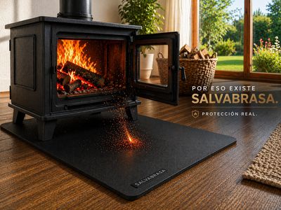 Apoyo Calefactor SalvaBrasa  70x60 Negro Humo
