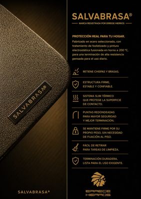 SalvaBrasa Frontal Medida 110x50 Negro Humo