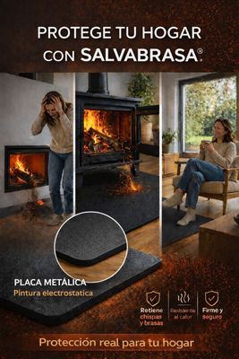 SalvaBrasa Apoyo Calefactor 60x60 Negro Humo