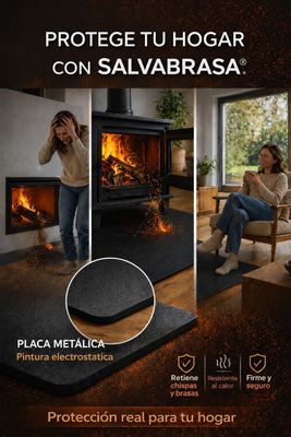 SalvaBrasa protector frontal Medida 100x60 Negro Humo