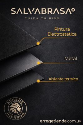  SalvaBrasa 60x40 Negro Humo