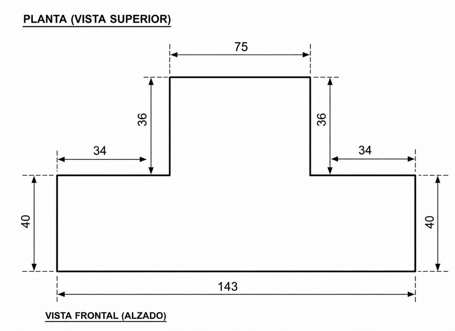 SalvaBrasa protector frontal Forma T según medidas