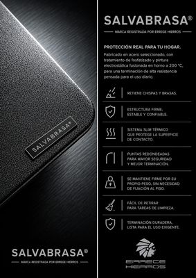 SalvaBrasa protector frontal Medida 50x20 Negro Humo