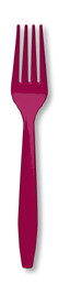 Burgundy Royale premium plastic fork