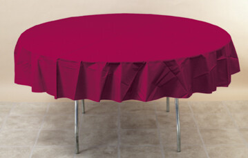 Burgundy Royale 82 inch paper poly round tablecover