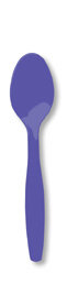 Purple premium plastic spoon 50 count