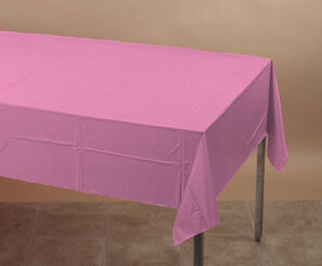 Candy Pink plastic tablecover 54 inches x 108 inches