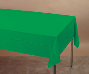 Emerald Green plastic tablecover 54 inches x 108 inches