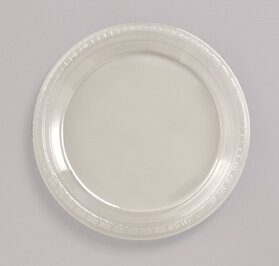 Clear 10.25 inch plastic plate