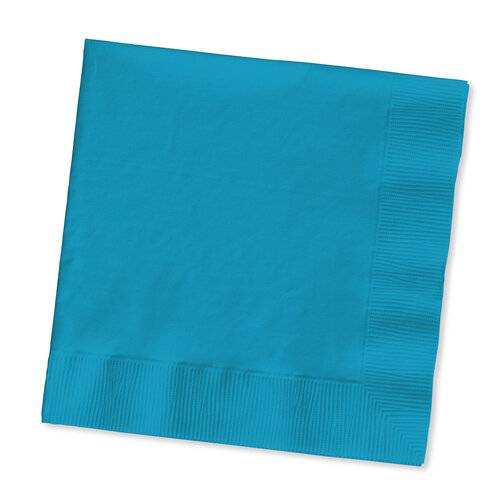Turquoise 1/4 fold dinner napkin 3 ply
