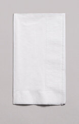 White 1/8 fold dinner napkin 2 ply 100ct