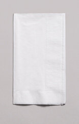 White 1/8 fold dinner napkin 2 ply 100ct