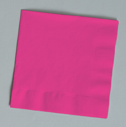 Hot Magenta 1/4 fold dinner napkin 3 ply