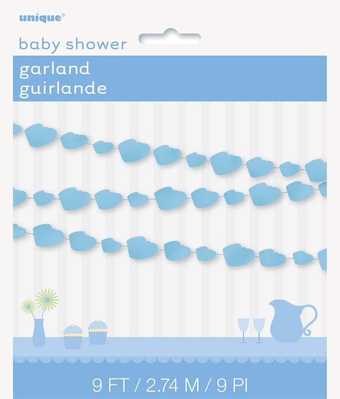 Blue Baby Bootie Printed Garland 9ft-Unique