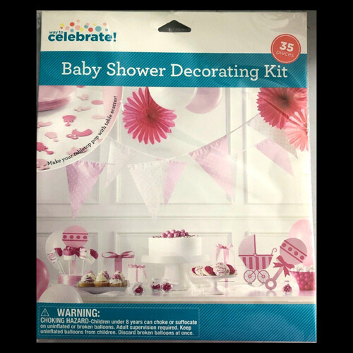 Way to Celebrate Baby Girl Shower Decorating Kits