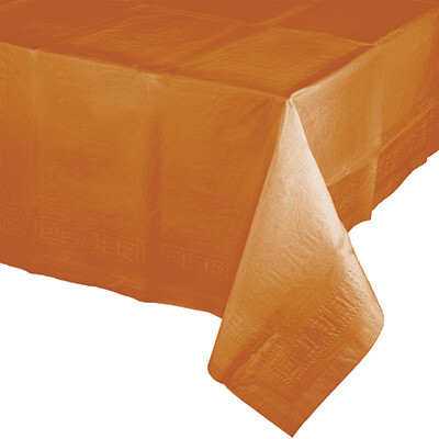 Pumpkin Spice paper poly tablecover 54 inches x 108 inches