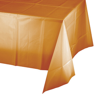 Pumpkin Spice plastic tablecover 54 inches x 108 inches