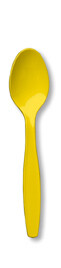 School Bus Yellow premium plastic spoon 50 count