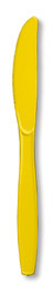 School Bus Yellow premium plastic knife