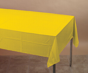 School Bus Yellow plastic tablecover 54 inches x 108 inches