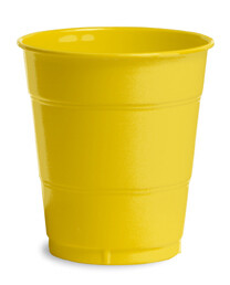School Bus Yellow 12 oz plastic cup