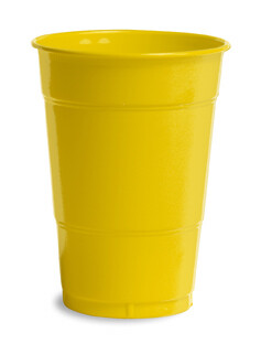 School Bus Yellow 16 oz plastic cup