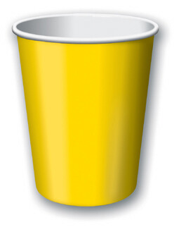 School Bus Yellow 9 ounce hot/cold cup