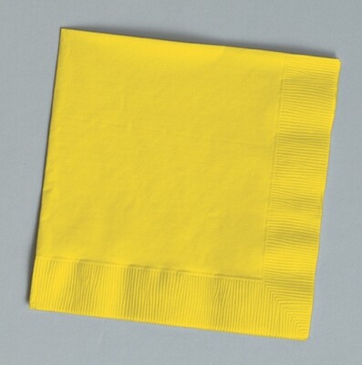 School Bus Yellow 1/4 fold dinner napkin 3 ply