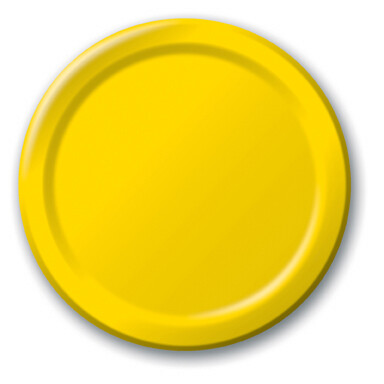 School Bus Yellow 6.75 inch plate