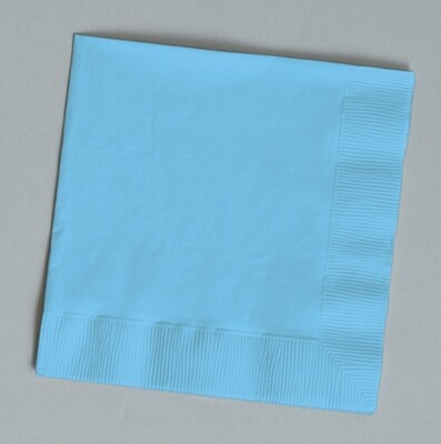 Pastel Blue beverage napkin 2 ply