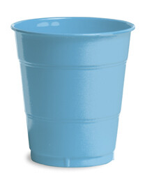 Pastel Blue 12 oz plastic cup