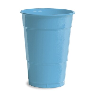 Pastel Blue 16 oz plastic cup