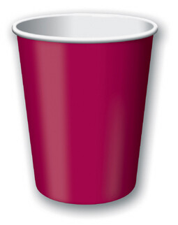 Burgundy Royale 9 ounce hot/cold cup