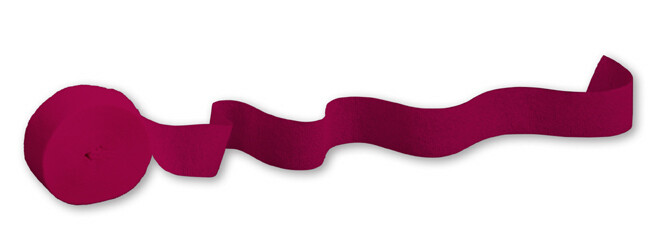 Burgundy Royale 81ft crepe streamer