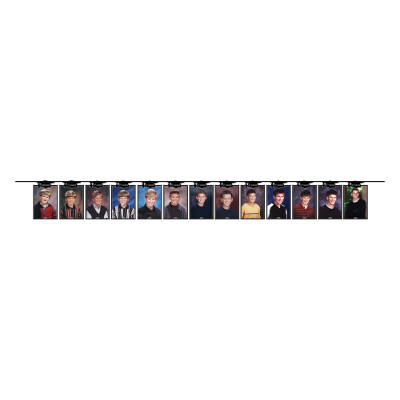 Class Photo Display Ribbon Banner- 14 Pennants