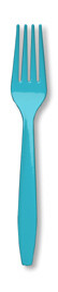 Bermuda Blue premium plastic forks