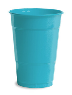Bermuda Blue 16 oz plastic cup
