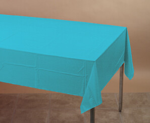 Bermuda Blue paper poly tablecover 54 inches x 108 inches