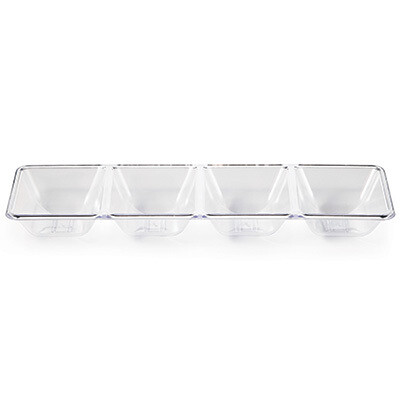 Rectangular Compartment Tray Clear-DS