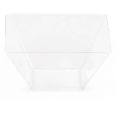 Clear 3.5" Plastic Square Bowl-DS