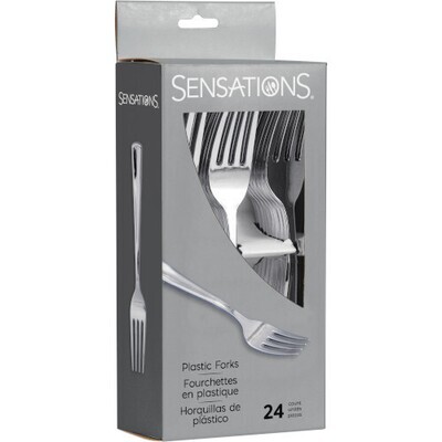 Metallic Silver 24ct Forks-DS